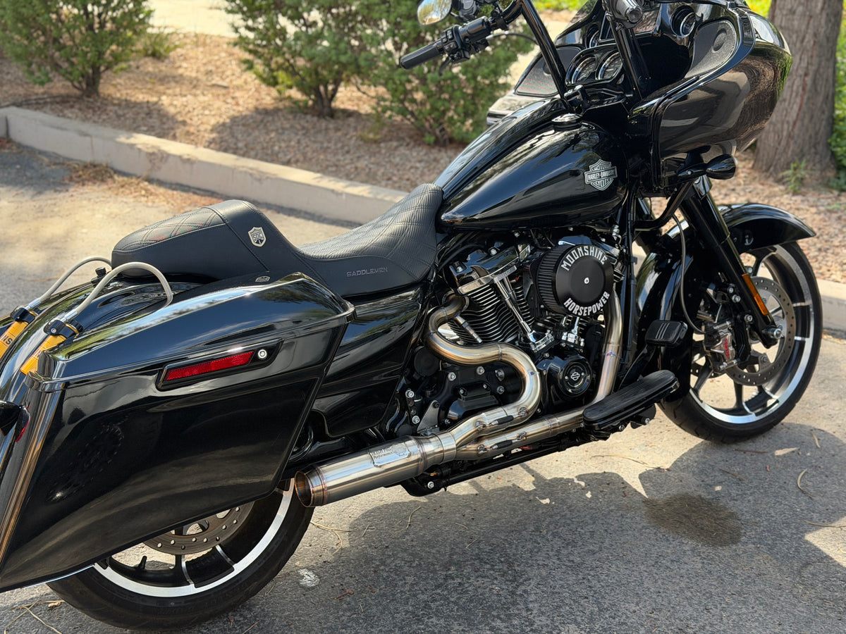 Irish Pig Performance Harley-Davidson Road Glide 2-Into-1 performance installed on motorcycle