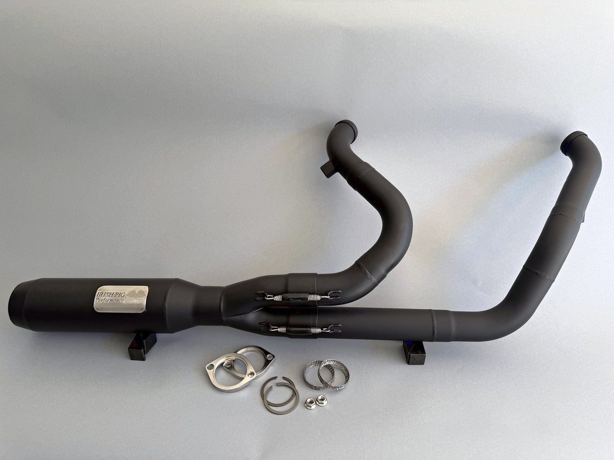 Irish Pg Performance Harley-Davidson Low Rider S andLow Rider ST 2-Into-1 performance exhaust in black ceramic
